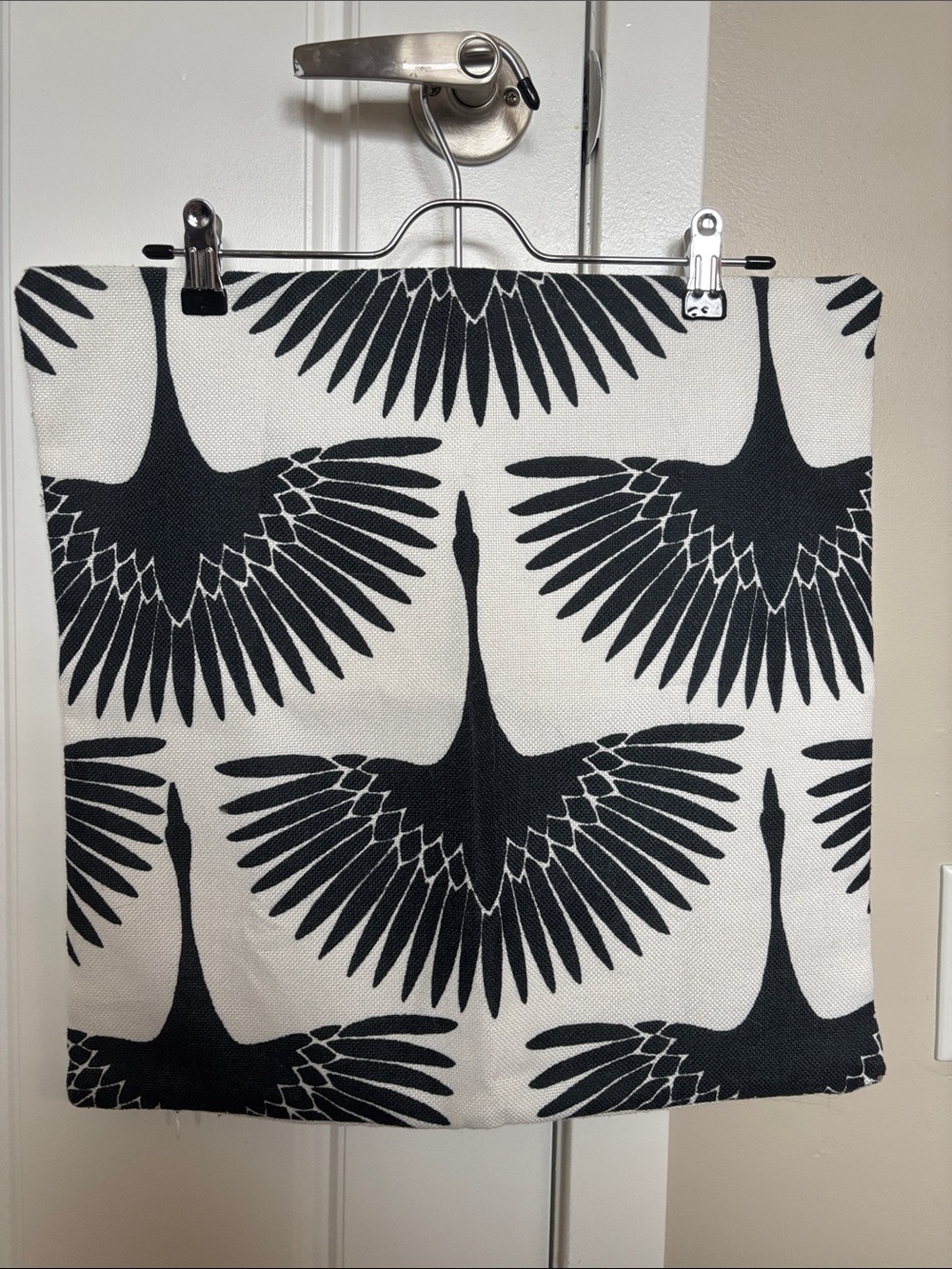 17” x 17” Crane Print Pillow Cover